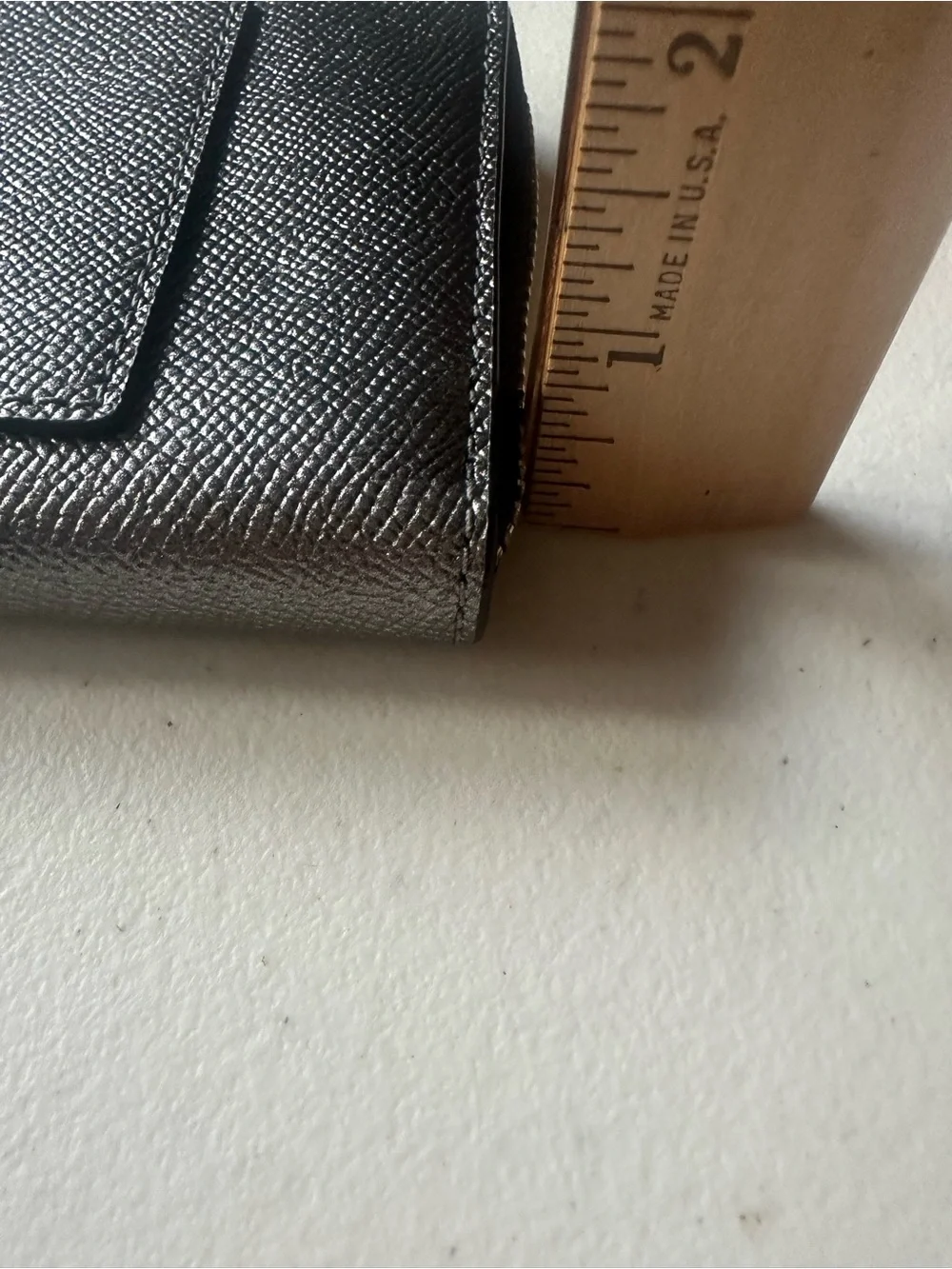 Coach Metallic Pewter Zip Around Long Wallet NWOT